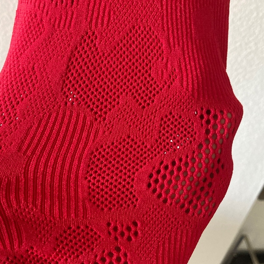 Fabletics Bold Red SculptKnit Leggings - Picture 4 of 5